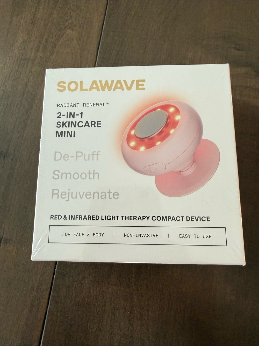 Solawave 2-in-1 Skincare Mini - Pink with Red & Infrared Light Therapy